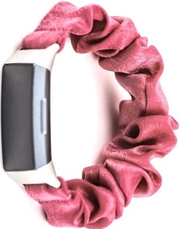 Fitbit Charge 3 Scrunchie Bandje - Roze - ML