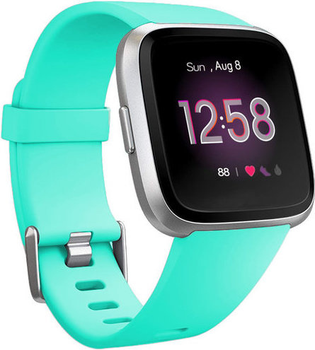 Versa Sport Band - Maat SM - Blauw Meer - Geschikt Voor Fitbit - Horlogeband - Armband - Polsband