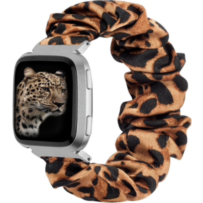Fitbit Versa scrunchie band - panther brown