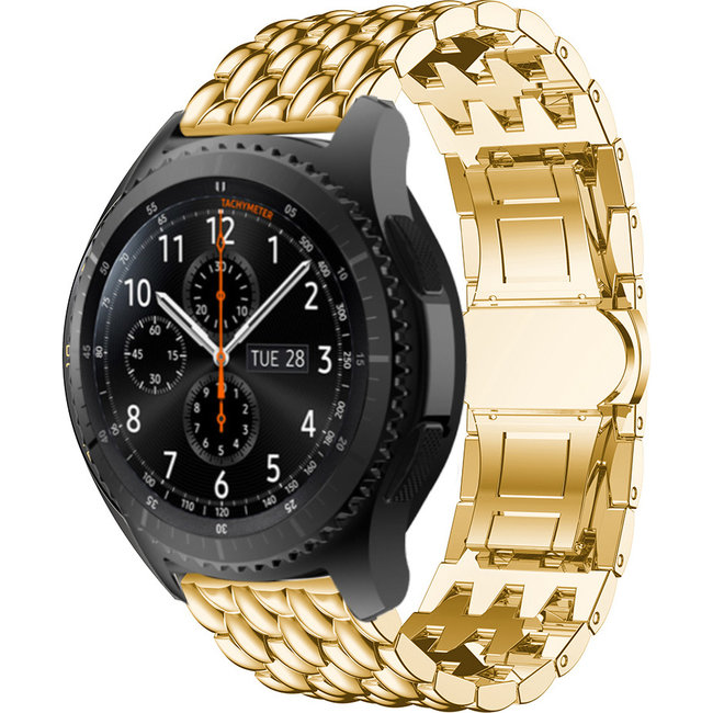 Huawei Watch GT draak stalen schakel band - goud
