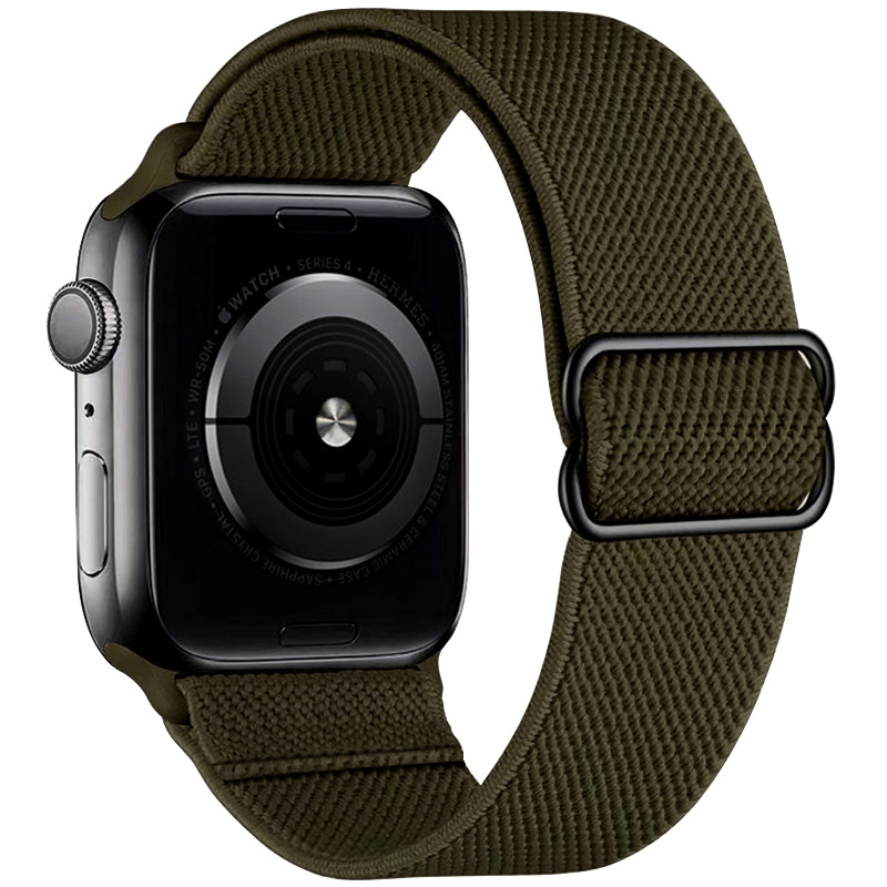 Apple Watch nylon solo loop band - leger groen - iwatch - Horlogeband Armband Polsband