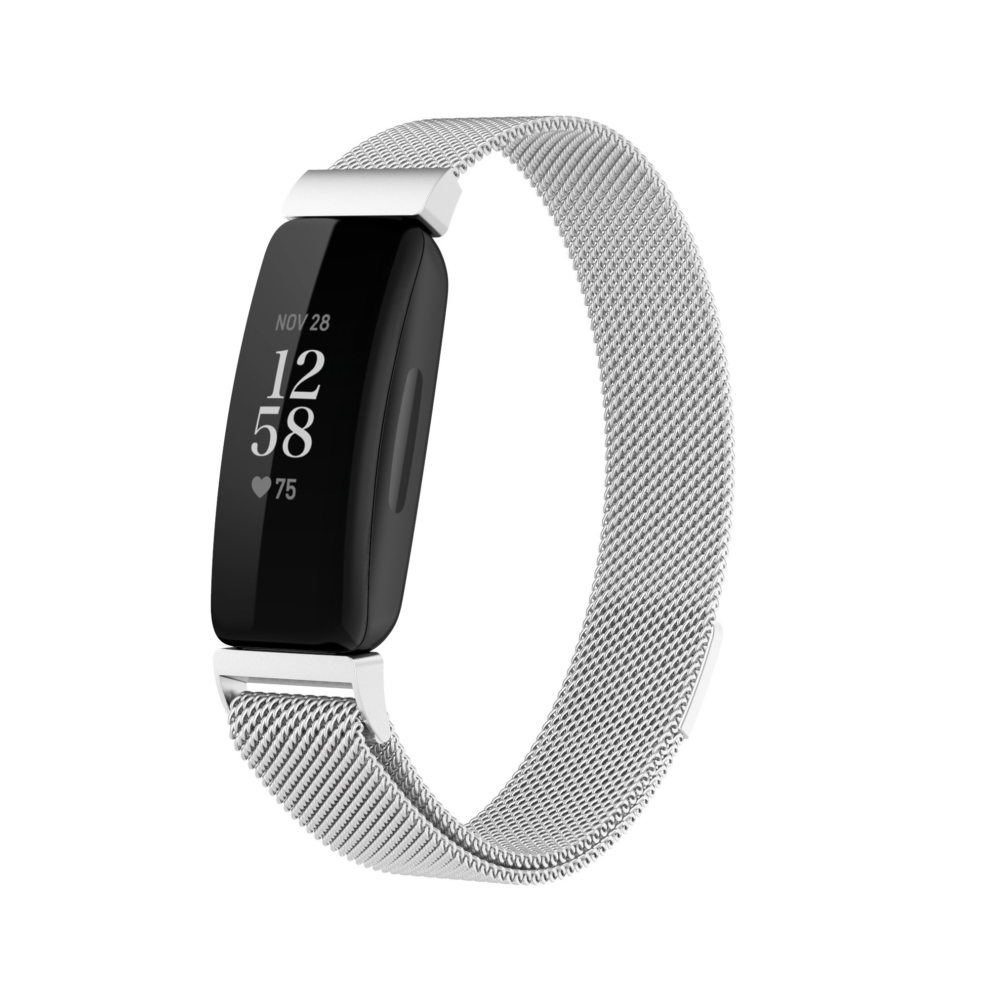 Fitbit Inspire 2 milanese band - zilver - Horlogeband Armband Polsband
