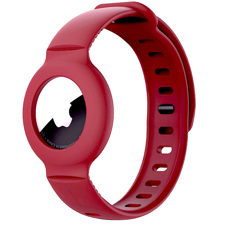 AirTag band - wijnrood - Horlogeband Armband Polsband