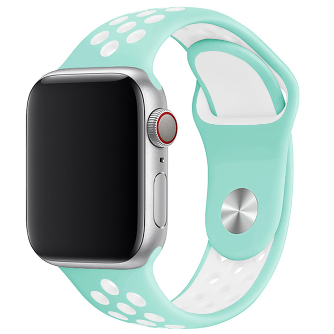 Apple Watch dubbel sport band - marine wit - iwatch - Horlogeband Armband Polsband