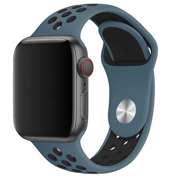 Apple Watch dubbel sport band - hemelse wintertaling zwart - iwatch - Horlogeband Armband Polsband