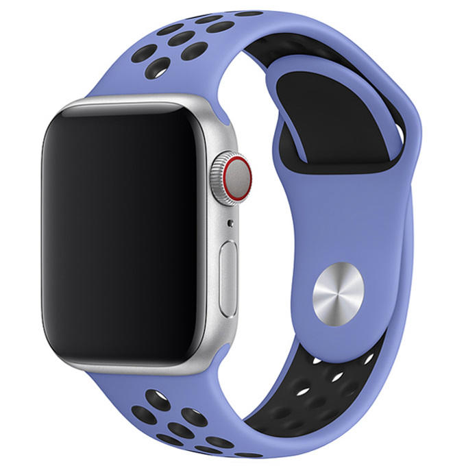 Apple Watch dubbel sport band - royal puls zwart - iwatch - Horlogeband Armband Polsband