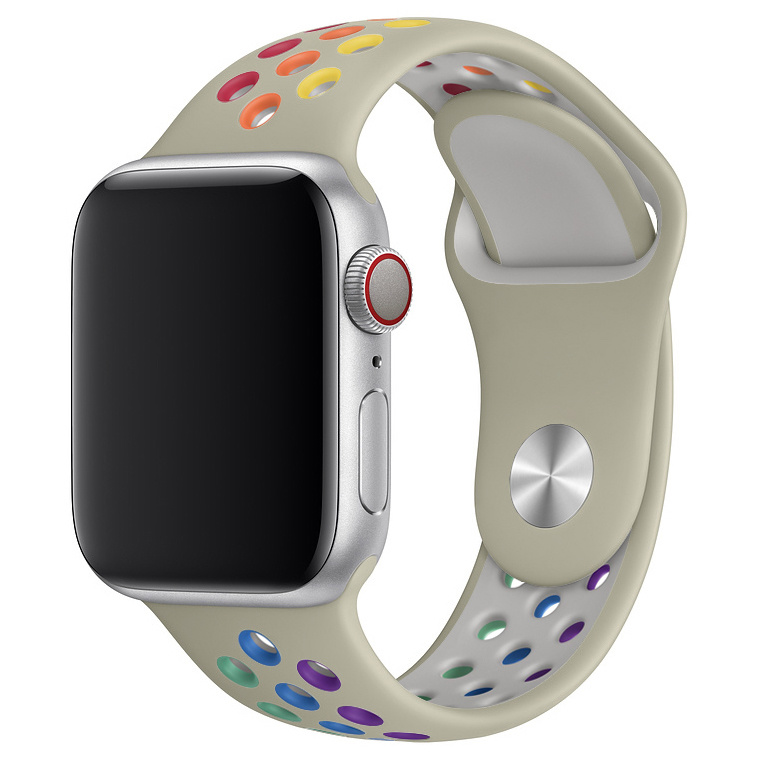 Apple Watch dubbel sport band - kleurrijk mist - iwatch - Horlogeband Armband Polsband