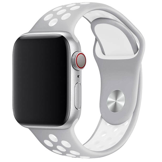 Apple Watch dubbel sport band - zilver wit - iwatch - Horlogeband Armband Polsband