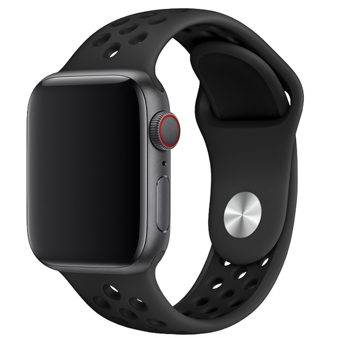 Apple Watch dubbel sport band - bruin zwart - iwatch - Horlogeband Armband Polsband