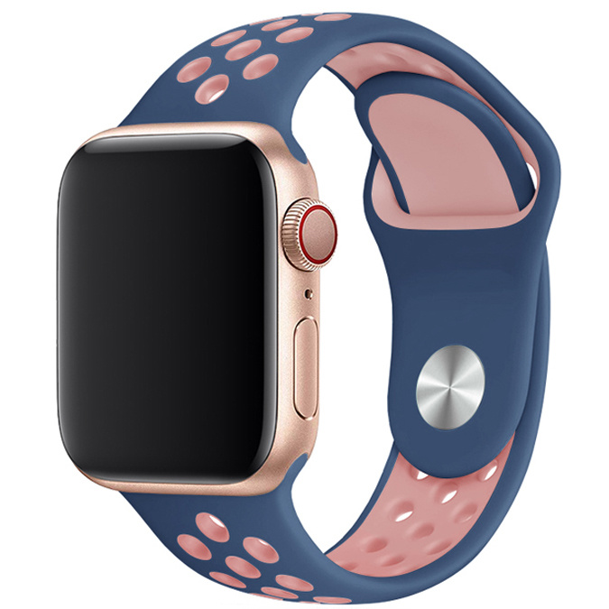 Apple Watch dubbel sport band - blauw roze - iwatch - Horlogeband Armband Polsband