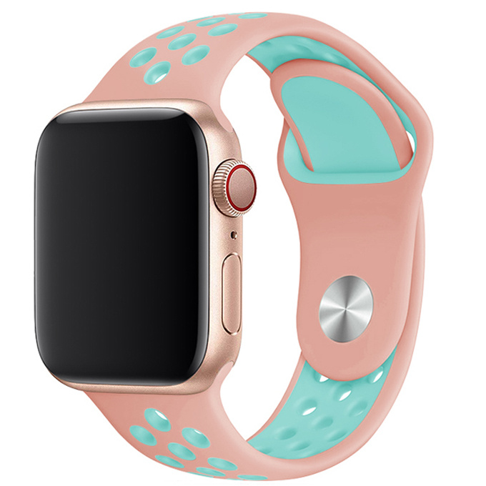 Apple Watch dubbel sport band - roze lichtblauw - iwatch - Horlogeband Armband Polsband