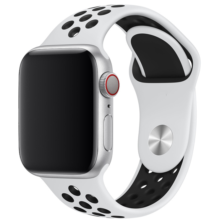 Apple Watch dubbel sport band - wit zwart - iwatch - Horlogeband Armband Polsband