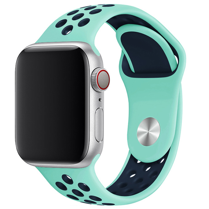 Apple Watch dubbel sport band - turquoise blauw - iwatch - Horlogeband Armband Polsband