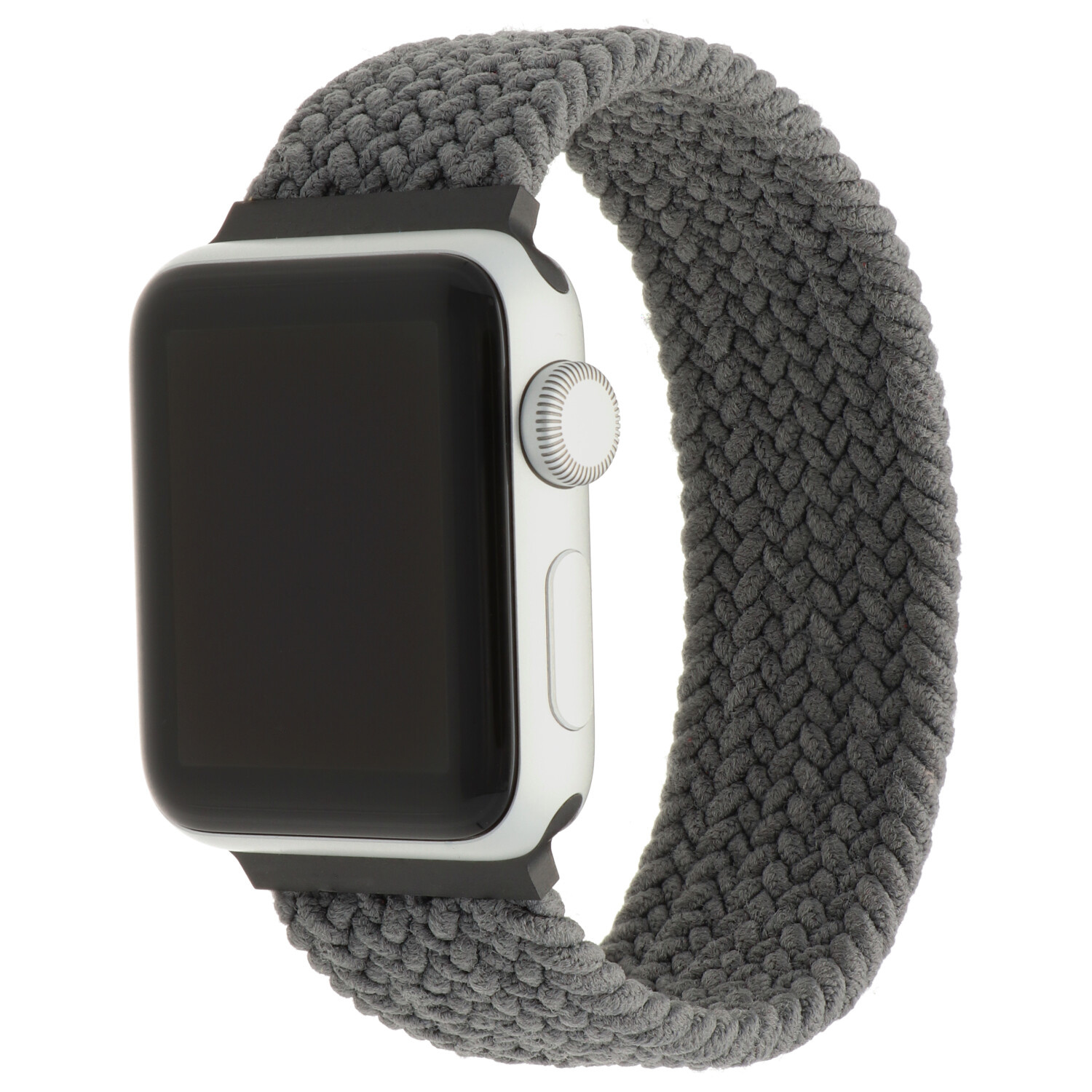 Apple Watch gevlochten solo band - grijs - iwatch - Horlogeband Armband Polsband