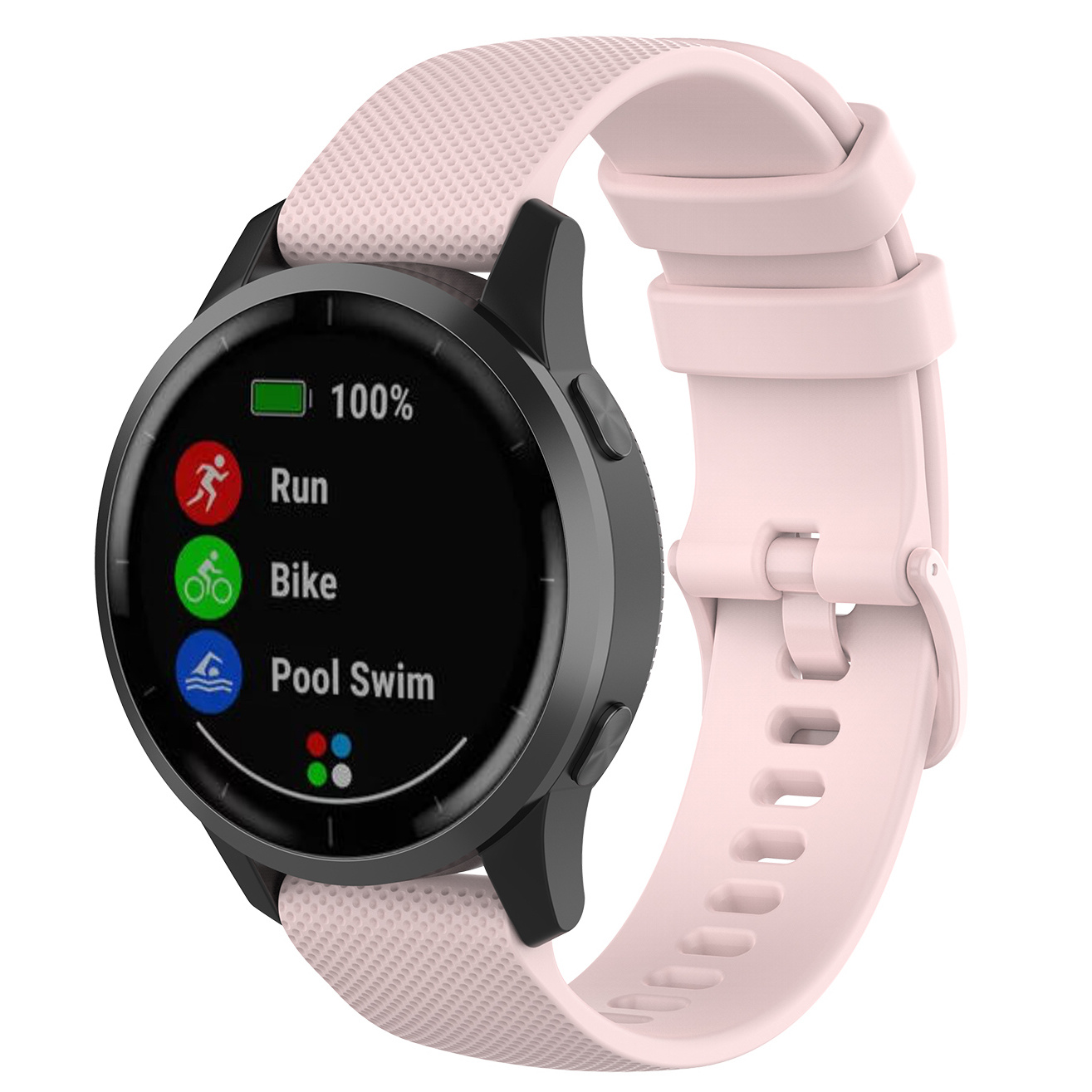 Watch GT Silicone Gesp Band - Maat 20mm - Roze - Geschikt Voor Huawei - Horlogeband - Armband - Polsband