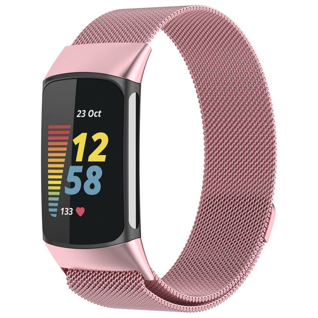 Fitbit Charge 5 milanese band - roze