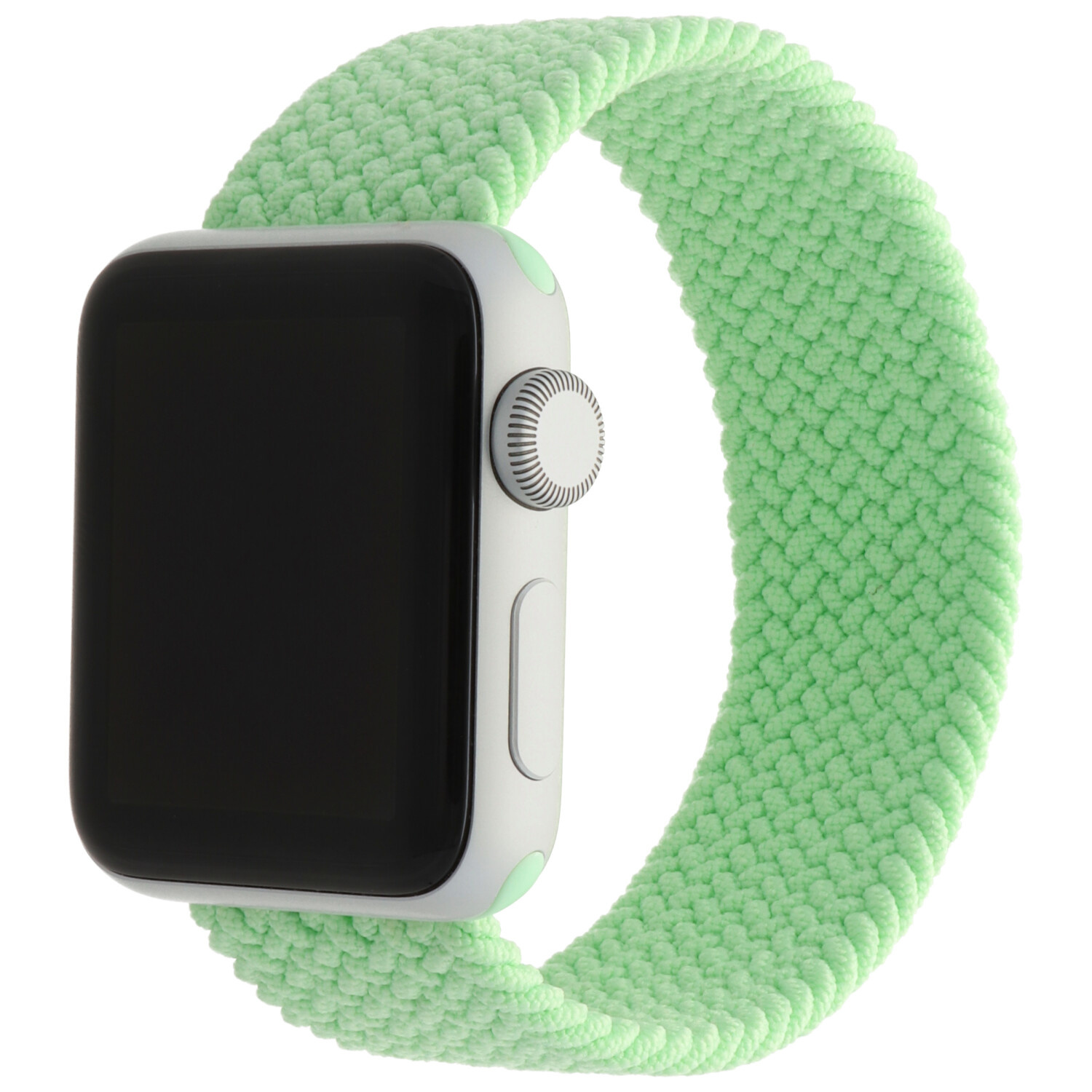 Apple Watch gevlochten solo band - pistache - iwatch - Horlogeband Armband Polsband