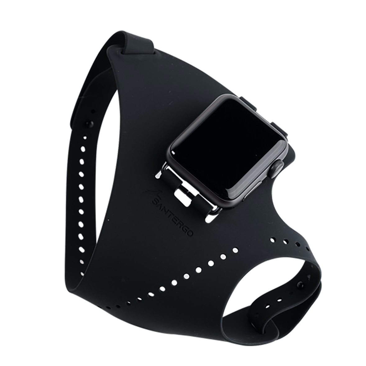Apple Watch ergonomische fitness band - zwart - 123watches B.V.