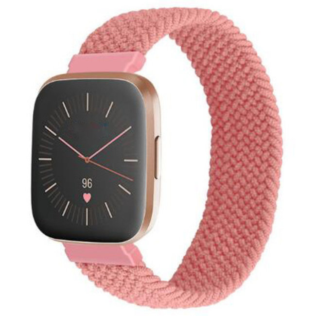 Fitbit Versa braided solo band - pink
