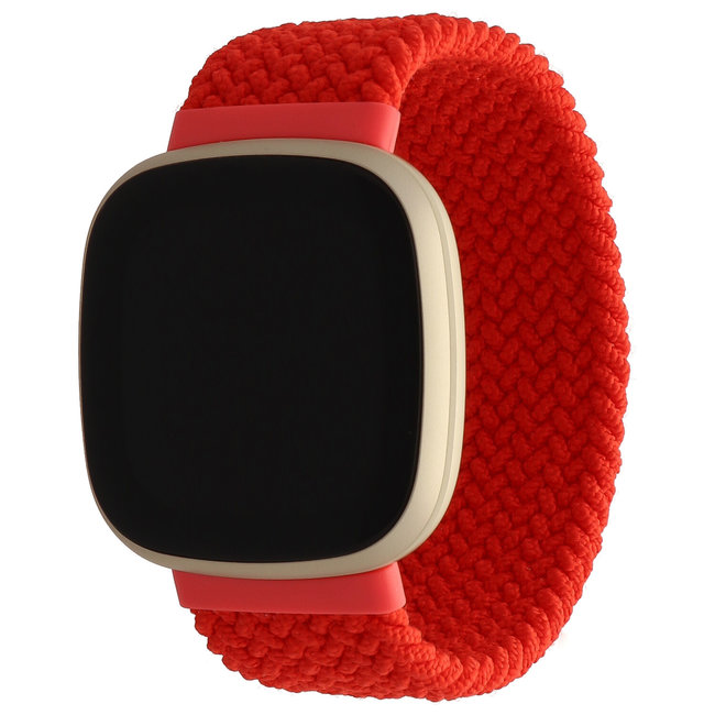 Fitbit Versa 3 / Sense braided solo band - red