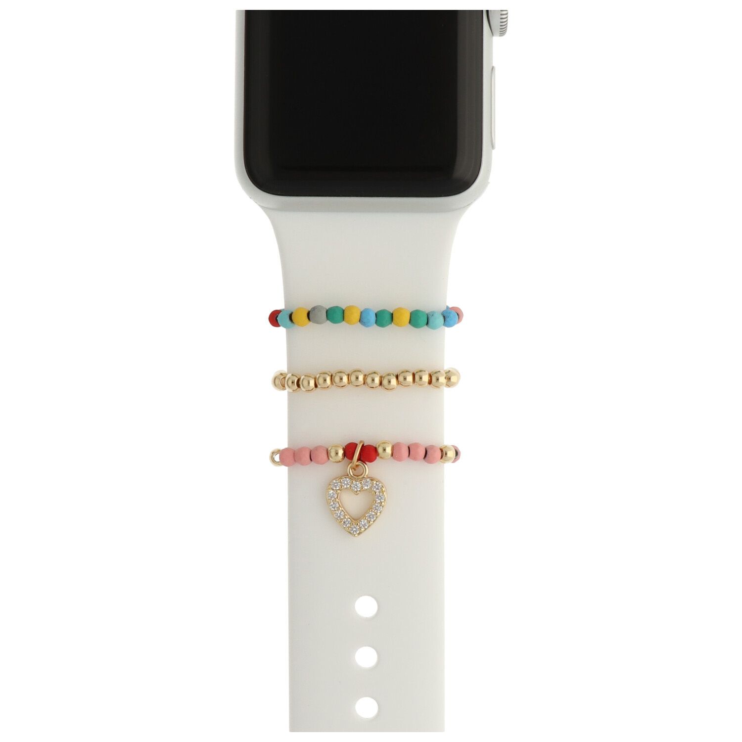 Apple Watch Sieraad Chantal - Kleurrijk Goud - Geschikt voor alle maten