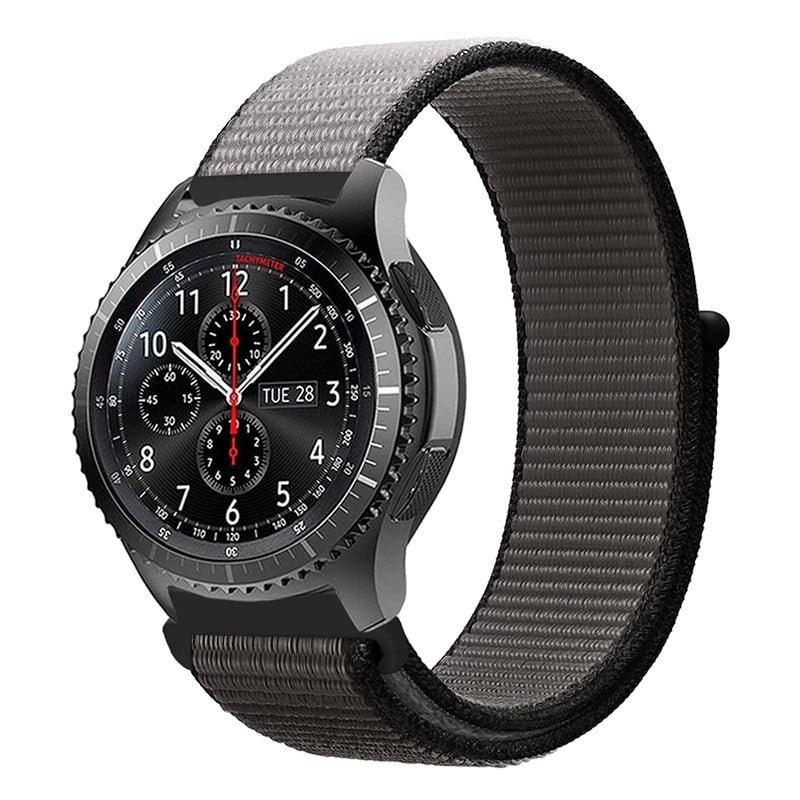 Galaxy Watch Nylon Sport Band - Maat 22mm - Anker Grijs - Geschikt Voor Samsung - Horlogeband - Armband - Polsband