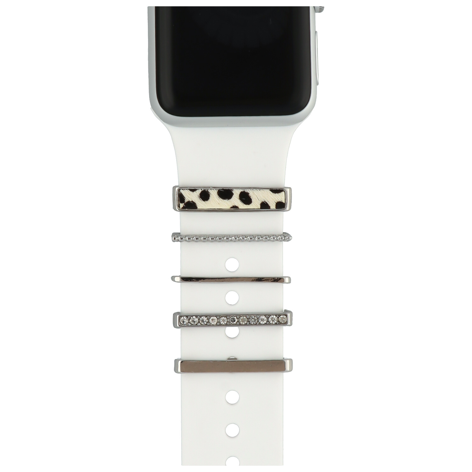 Apple Watch sieraad Rosa - zilver - Geschikt voor - Apple Watch Series Ultra, 8, 7, SE, 6, 5, 4, 3, 2 en 1