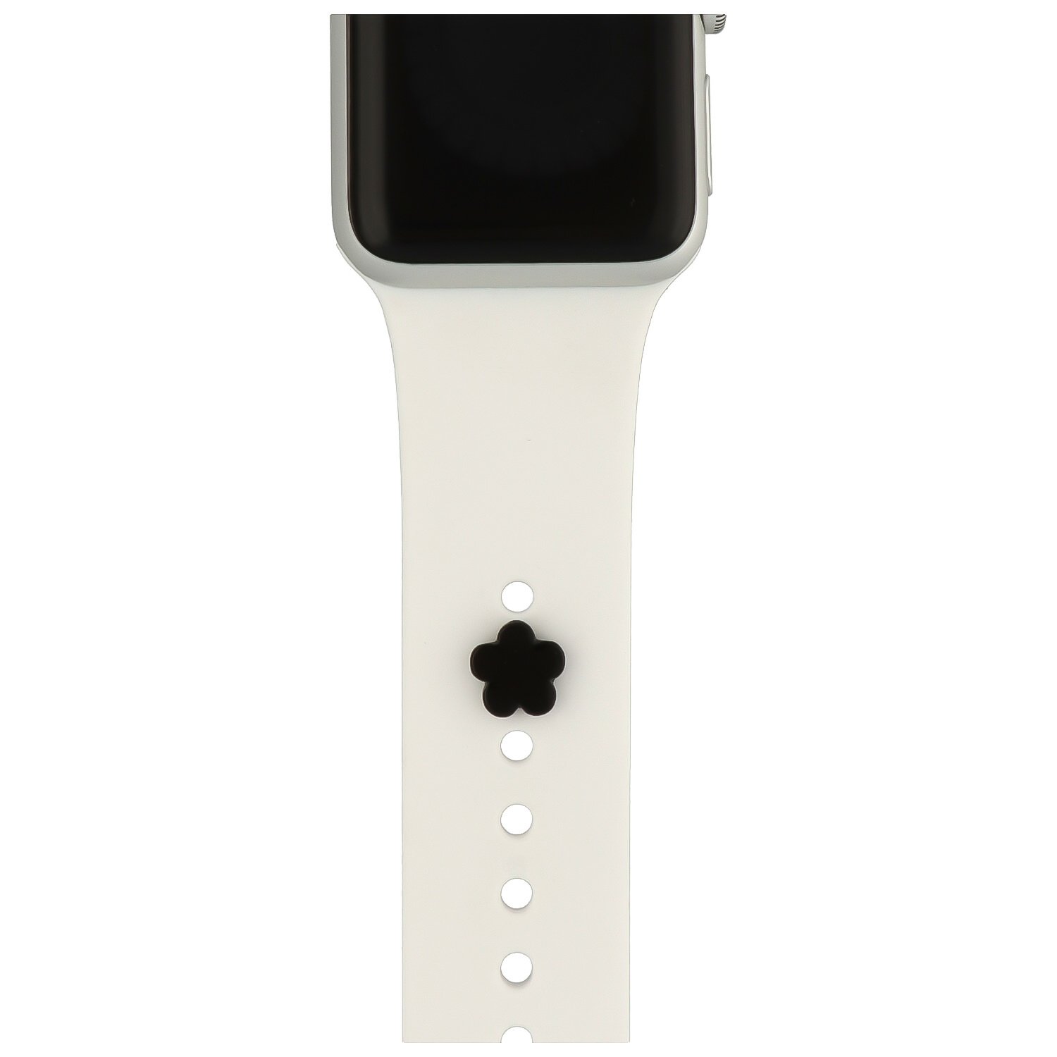 Apple Watch sieraad bloem - zwart - Geschikt voor - Apple Watch Series Ultra, 8, 7, SE, 6, 5, 4, 3, 2 en 1