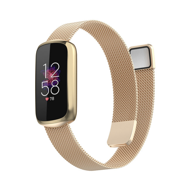 Goedkope Fitbit Luxe milanese band - champagne - 123watches B.V.