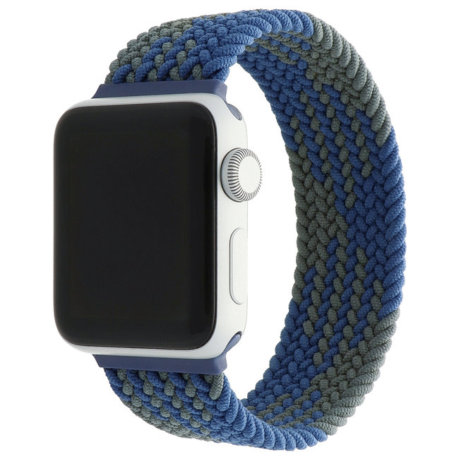 Apple Watch gevlochten solo band - blauw groen