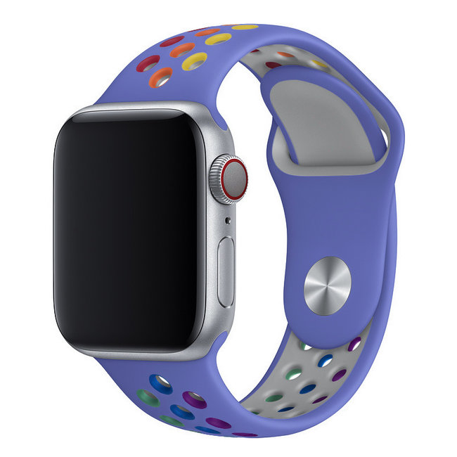 Merk 123watches Apple watch double sport bandje - colorful purple