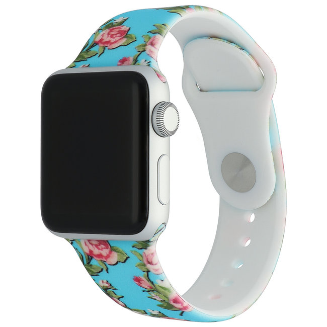 Apple Watch print sport band - pioen lichtblauw