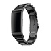 Merk 123watches Fitbit Charge 3 & 4 kralen stalen schakel band - zwart