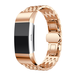 Merk 123watches Fitbit Charge 3 & 4 draak stalen schakel band - rose goud