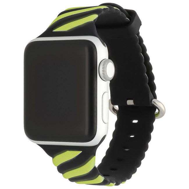 Apple Watch swirl sport band - black yellow