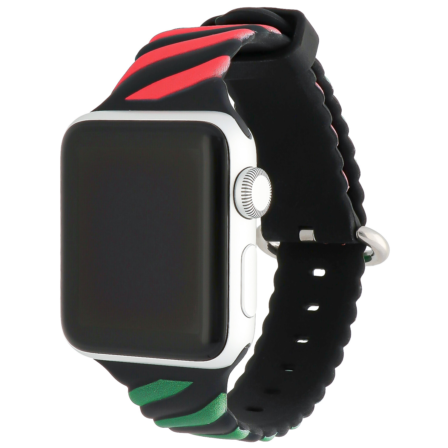 Apple Watch swirl sport band - zwart rood groen - iwatch - Horlogeband Armband Polsband