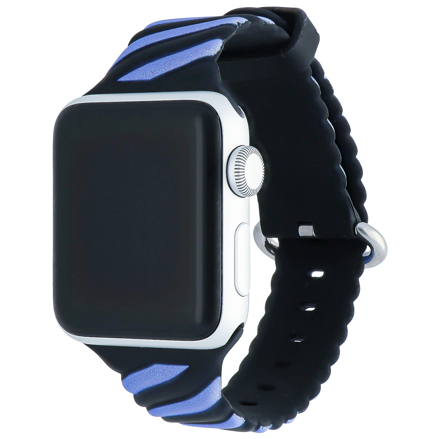 Apple Watch swirl sport band - zwart lila - iwatch - Horlogeband Armband Polsband