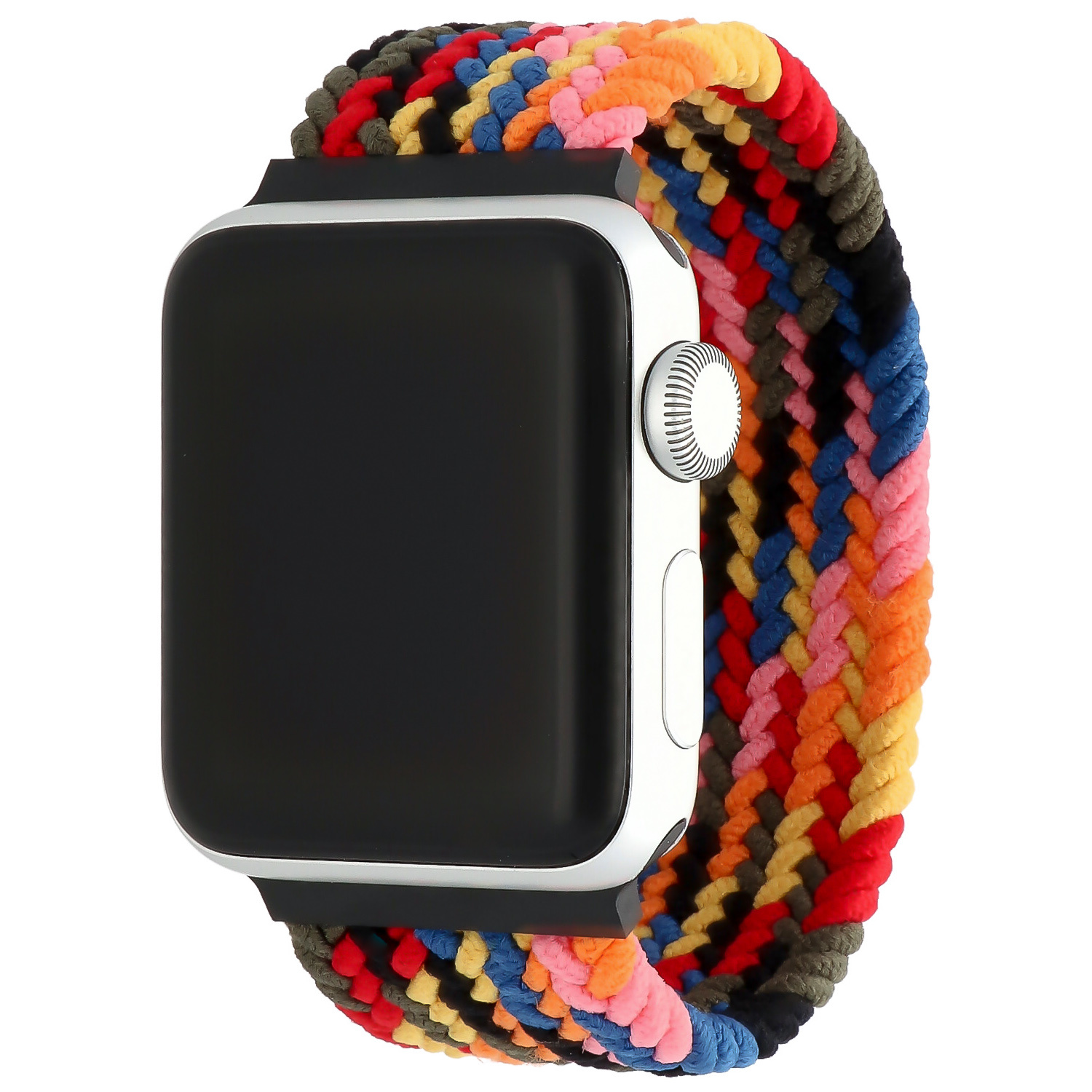 Apple Watch gevlochten solo band - kleurrijk roze - iwatch - Horlogeband Armband Polsband