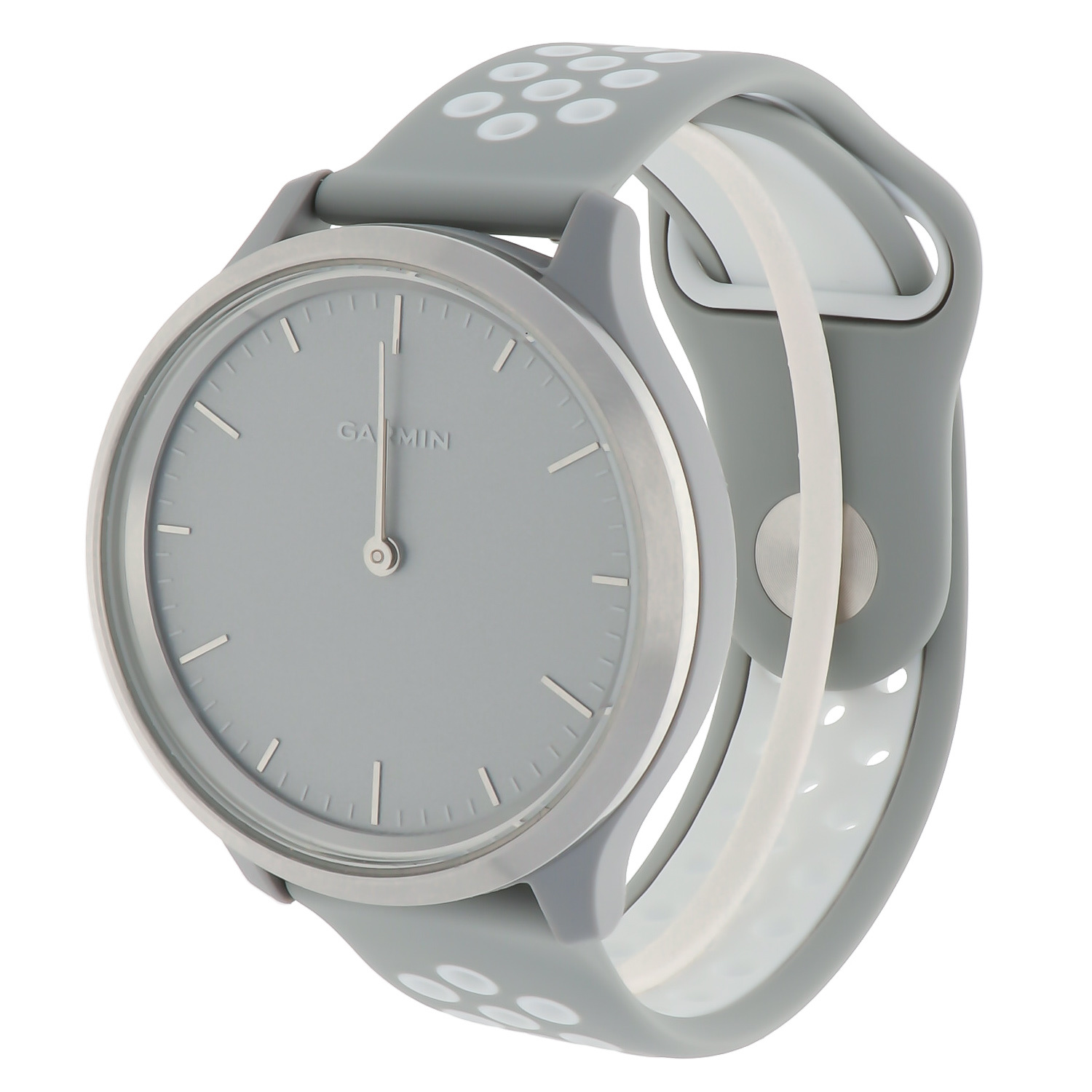 Garmin Vivoactive - Vivomove silicone dubbel band - grijs wit - Horlogeband Armband Polsband