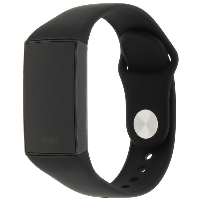 Fitbit charge 3 & 4 sport silicone band - black