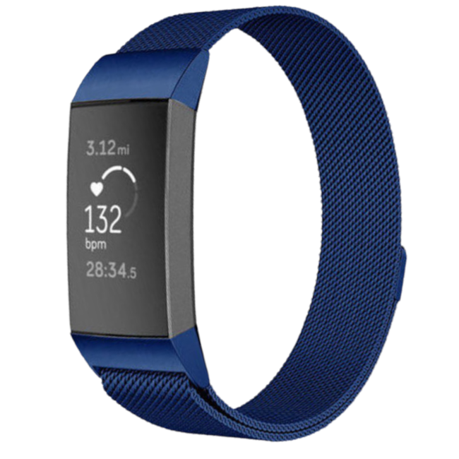 Fitbit Charge 3 & 4 milanese band - blauw