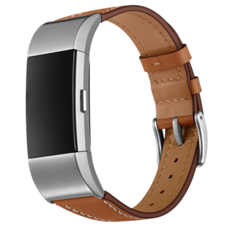 Merk 123watches Fitbit charge 2 premium leather strap - brown