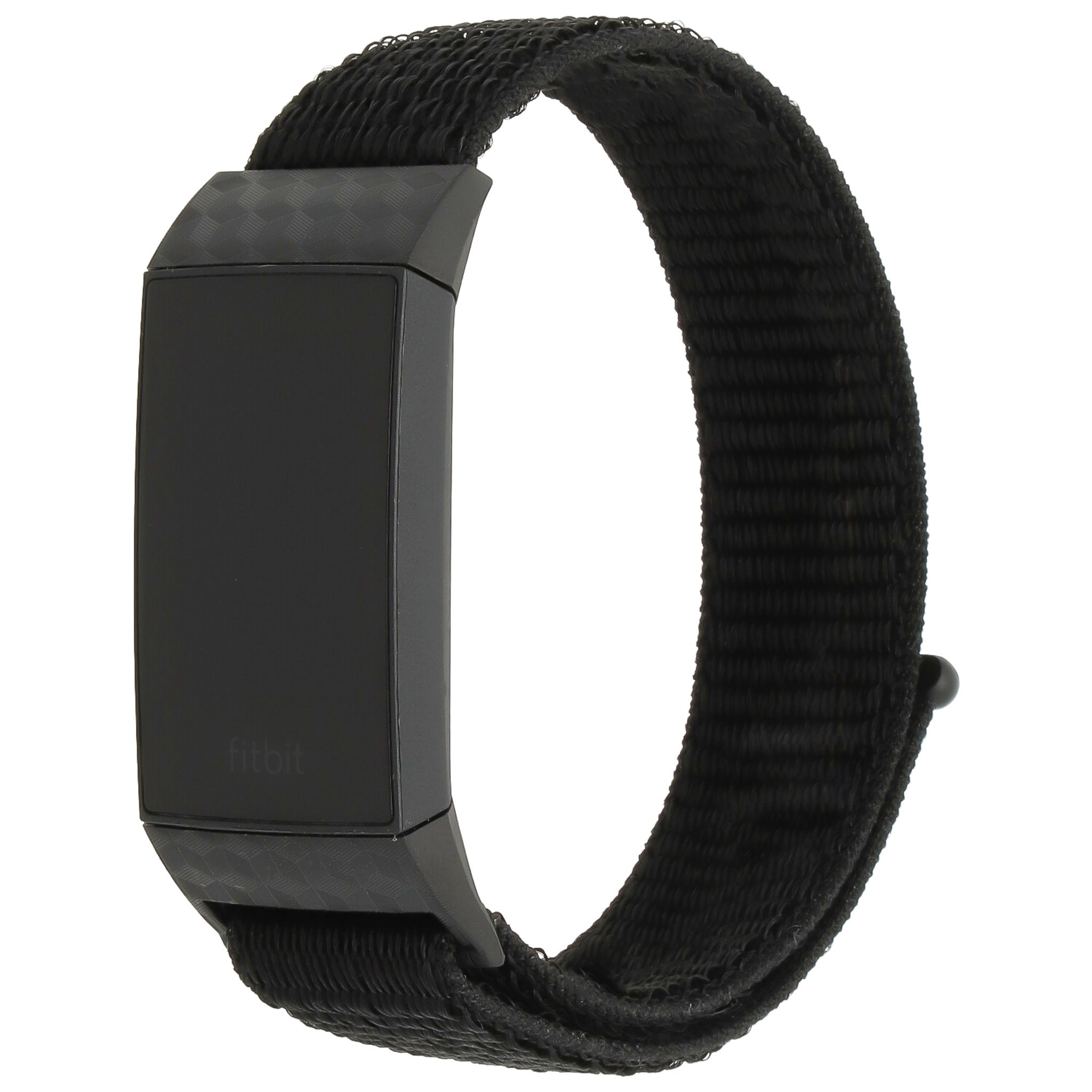 Goedkope Fitbit charge 3 4 nylon sport band donkerzwart - 123watches