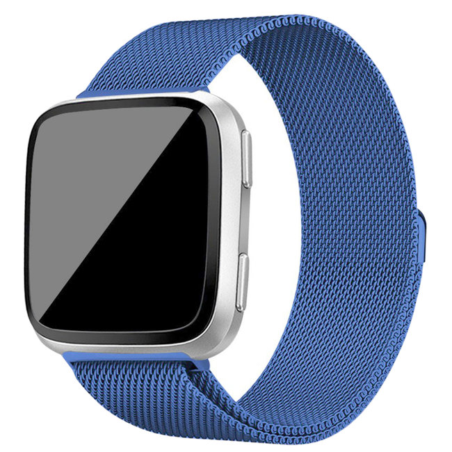 Merk 123watches Fitbit Versa milanese band - blauw