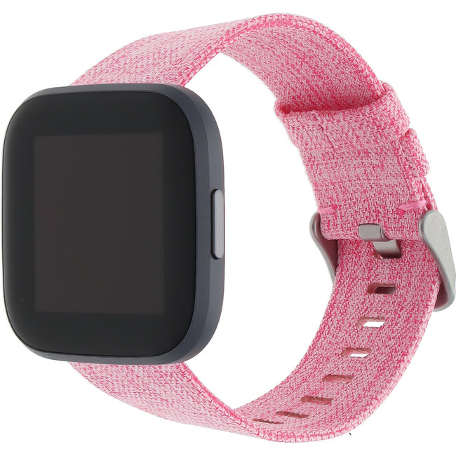 Fitbit versa nylon gesp band - pink
