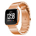 Merk 123watches Fitbit versa steel link band - rose gold
