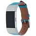 Merk 123watches Fitbit Charge 2 premium leren band - lichtblauw
