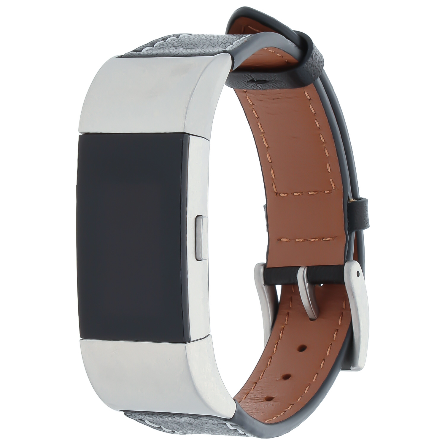 Anemoon vis Bewust Praten Goedkope Fitbit charge 2 premium leren band - zwart - 123watches B.V.