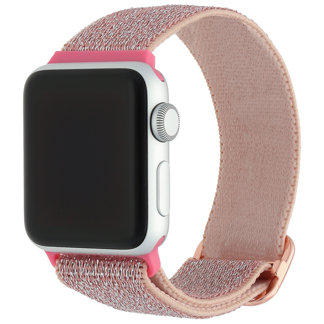 Apple watch nylon solo band - glitter light pink