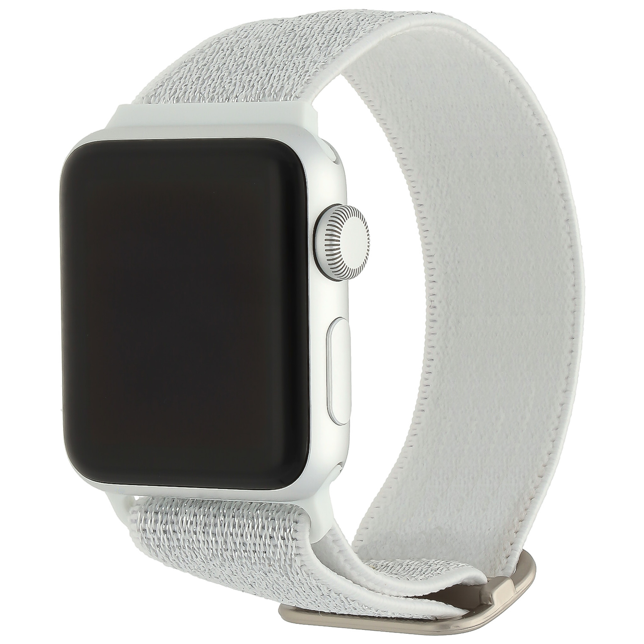 Apple Watch nylon solo band - glitter wit - iwatch - Horlogeband Armband Polsband